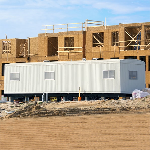 our construction trailers can be equipped with air conditioning and heating for comfort